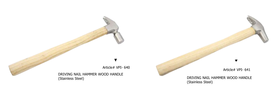 Driving Nail Hammer Wood Handle (SS)