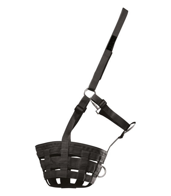 Black Adjustable grazing muzzle from Waldhausen