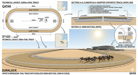 Duralock race Rail Qatar Nice Equestrian