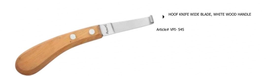 Hoof Knife Wide Blade Economy