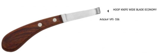 Hoof Knife Wide Blade White Wood Handle