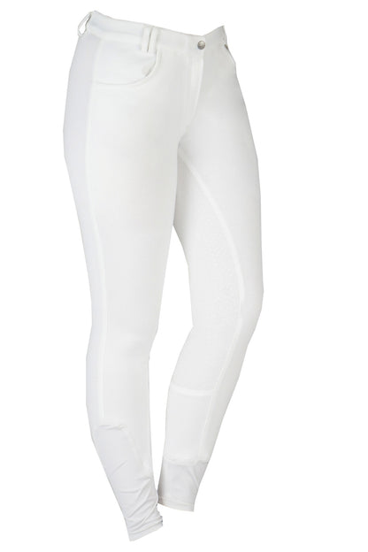 Horka Riding Breeches Annika Silicon Seat, White, image 6 — Nice Equestrian, Wukair, Doha, Qatar