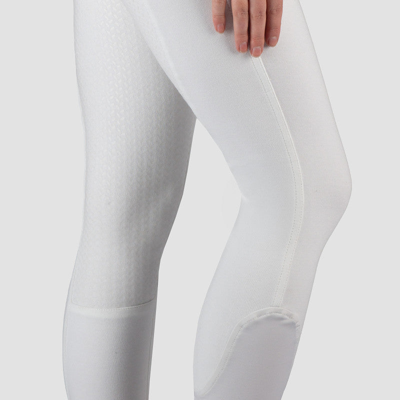 Horka Riding Breeches Annika Silicon Seat, White, image 3 — Nice Equestrian, Wukair, Doha, Qatar