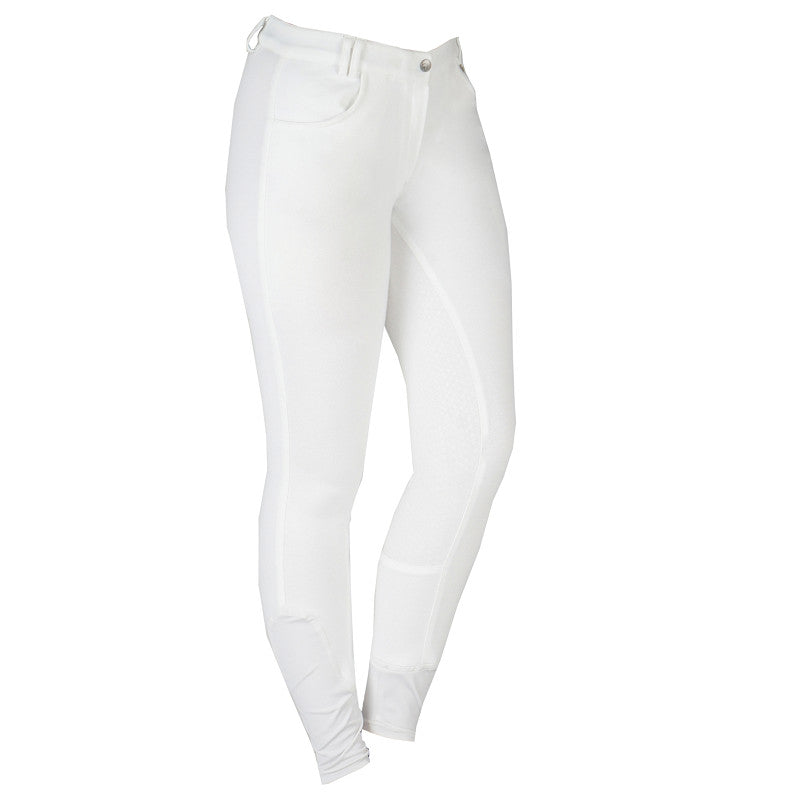Horka Riding Breeches Annika Silicon Seat, White, image 4 — Nice Equestrian, Wukair, Doha, Qatar