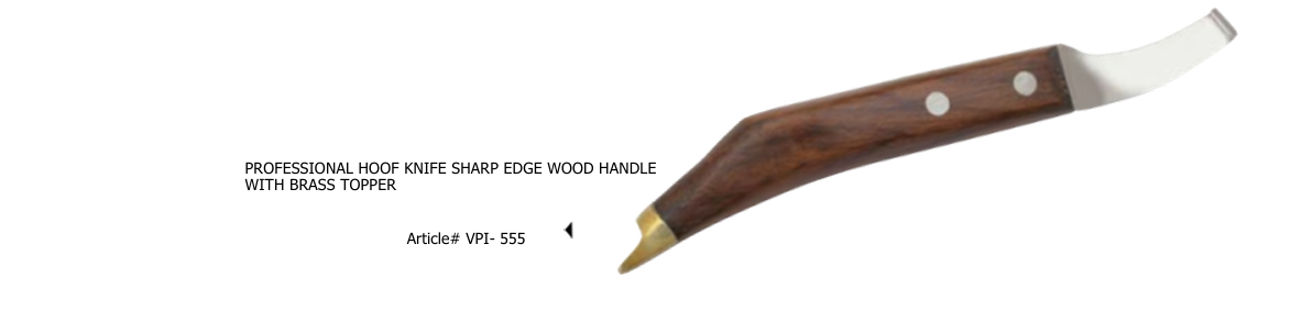 Professional Hoof Knife Brass Topper Handle