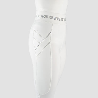 Horka Riding Tights Ladies Jubilee Silicone Seat White at Nice Equestrian, Qatar