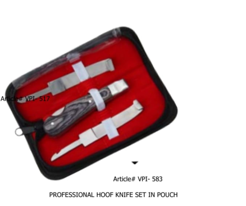 Professional Hoof Knife Set in Pouch