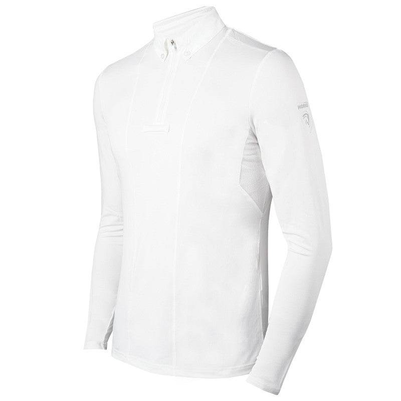 Horka Show Shirt Mens Cardiff Polygiene White at Nice Equestrian, Qatar
