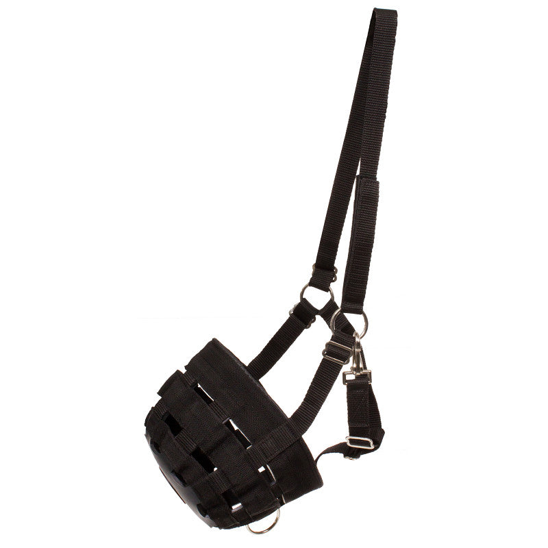 Horka Grazing Muzzle Black at Nice Equestrian, Qatar