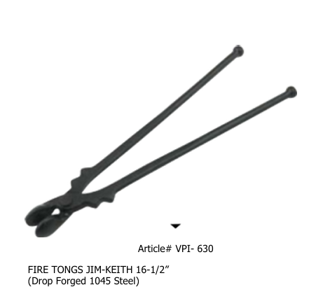 Fire Tongs Jim Keith 16.5Inches