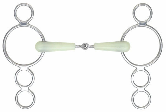 Equiking Jointed 3 Ring Dutch Gag - رِسَان هولندي متحد المفاصل بثلاث حلقات من إكوكوينغ
