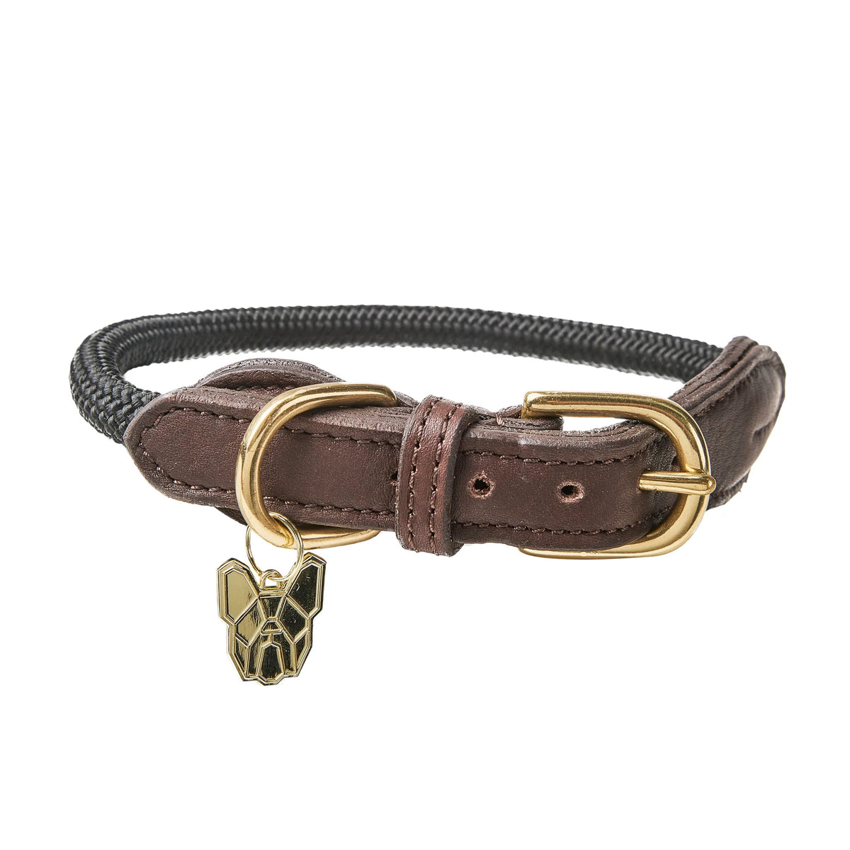 Digby & Fox Fine Rope Dog Collar in Black, Nice Equestrian Doha Qatar