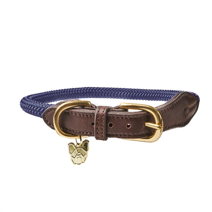 Digby & Fox Fine Rope Dog Collar in Navy, Nice Equestrian Doha Qatar