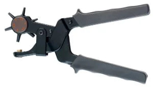 Zilco Leather Punch - Available Nice equestrian Doha. Features a heavy-duty rotating head with 6 punch sizes, lockable for safety, and durable construction for long-lasting use.