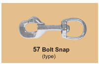 A metal bolt snap, typically used for horse accessories, displayed against a plain background.