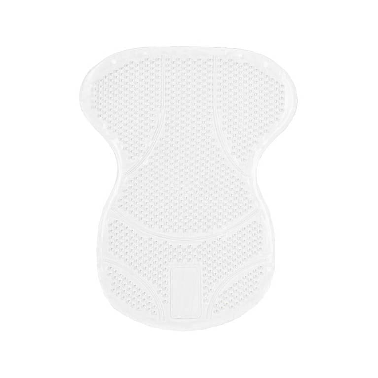 A white gel saddle pad designed to fit under a horse saddle, with a breathable, perforated surface.
Horze. Available at Nice Equestrian Wukair Doha Qatar