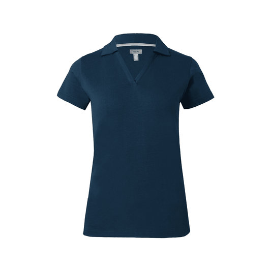 A blue polo shirt with a collar and short sleeves, featuring a horse back print and small Horze logo at the seam and sleeve.
Horze. T-Shirt.
Available at Nice Equestrian Wukair Doha Qatar