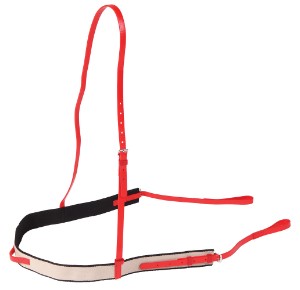 Red and black horse bridle on a white background.
Horse breast plate on a white 
background.
Zilco Breast plate.
Made by Zilco Australia.
A very Reliable quality.
Available with Nice Equestrian Wukair Doha Qatar.