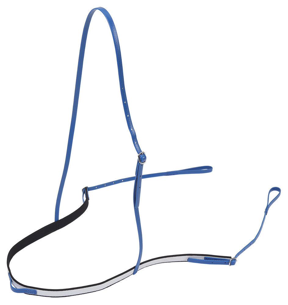 Blue and black horse halter on a white background.
A reliable product from Zilco Australia.
Available at Nice equestrian Wukair. Doha. Qatar.