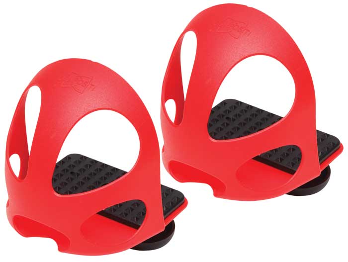 Two red Strupp's with black soles on a white background.
A reliable product from Zilco Australia.
Available at Nice equestrian Wukair. Doha. Qatar.