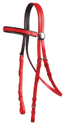 Red horse bridle with black reins on a white background.
Zilco Race Bridal.
Made by Zilco Australia.
A very Reliable quality.
Available with Nice Equestrian Wukair Doha Qatar.
