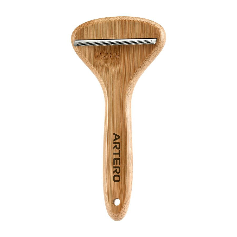 Artero Golf De-Shedder 90 for dogs, bamboo T-shaped handle