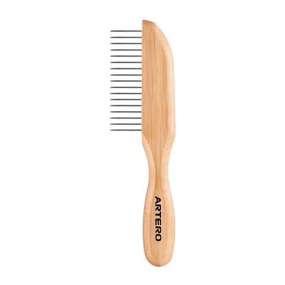 Artero Tango wide pin comb, bamboo handle