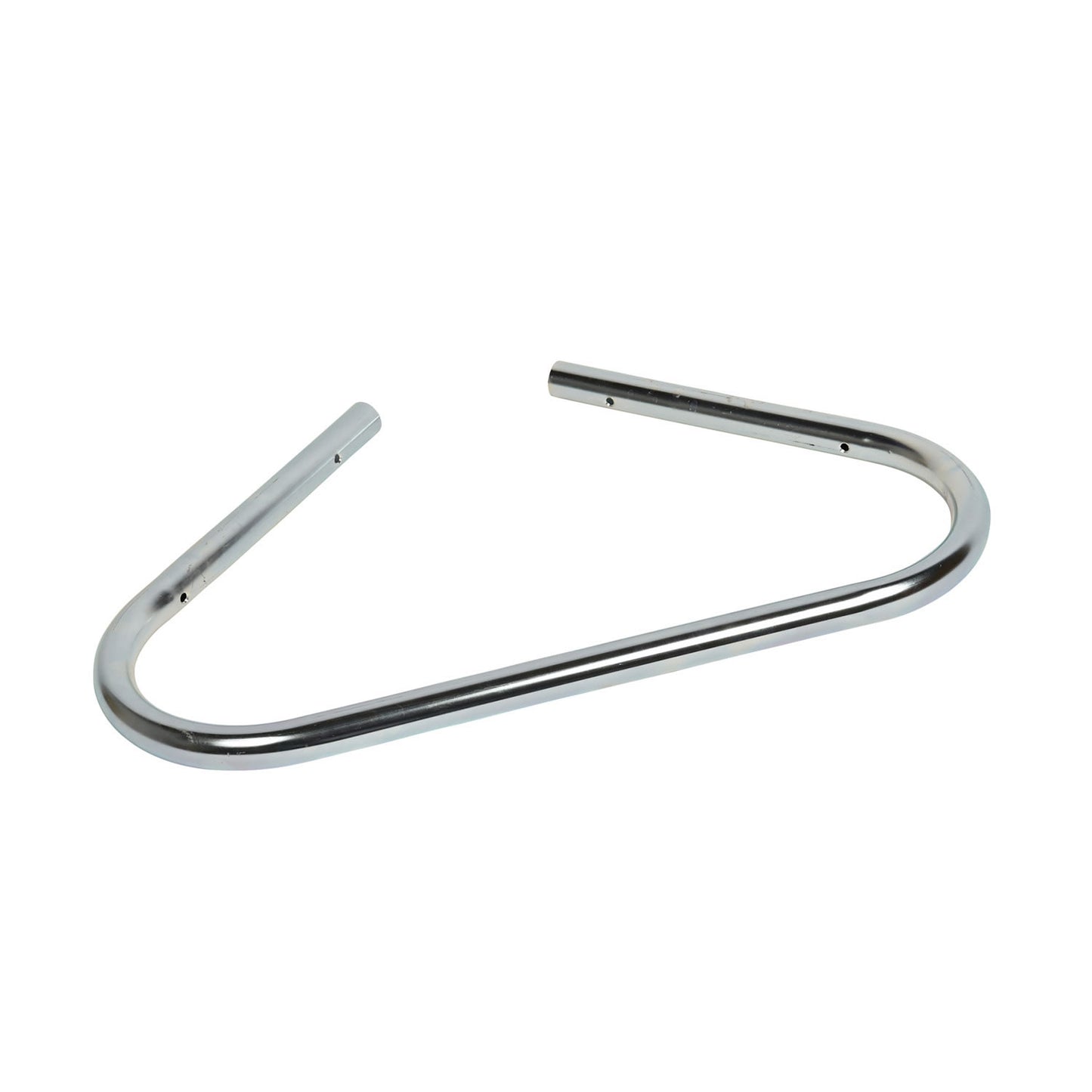 A silver-colored metal support frame for manger buckets. Abbey England  Frame available with Nice Equestrian Wukair Doha Qatar. 