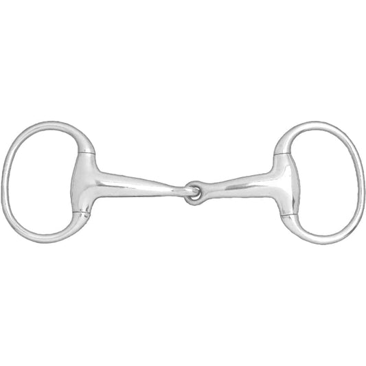 A silver-colored egg-shaped bit for horse bridle, with a smooth finish and no visible branding.
Horze.
Available at Nice Equestrian Wukair Doha Qatar