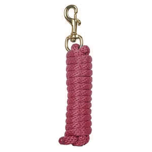 A red lead rope with a metal snap buckle and a looped end, designed for horse handling.
Horze.
Available at Nice Equestrian Wukair Doha Qatar