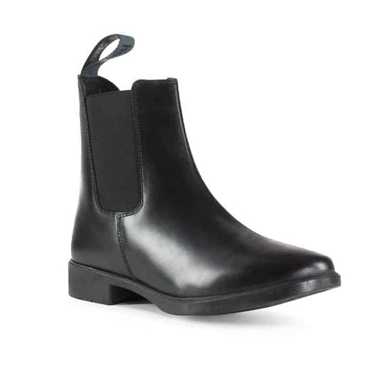 A black, Jodhpur traditional leather paddock boot with a slip-on design.
Horze.
Available at Nice Equestrian Wukair Doha Qatar