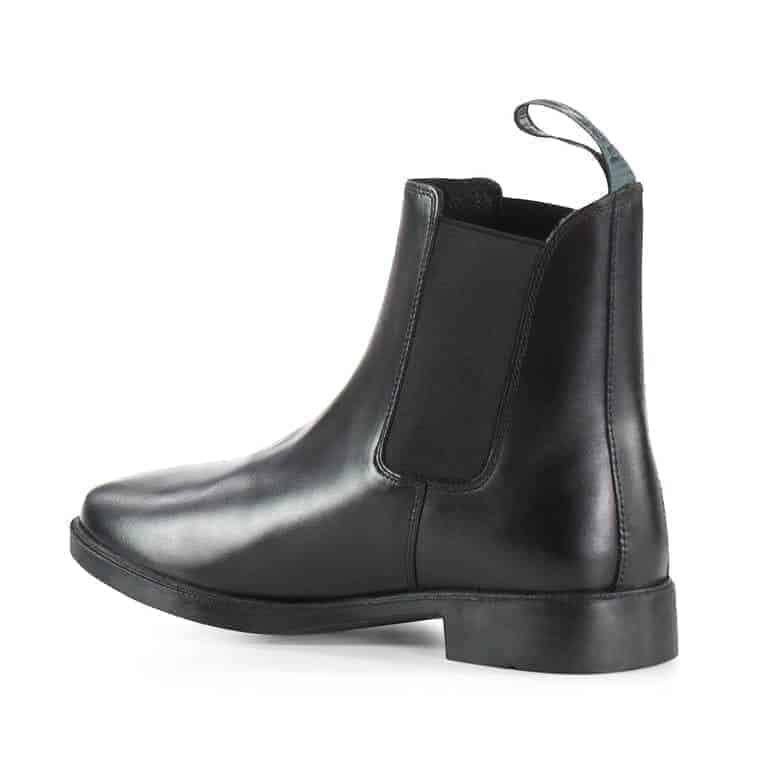 A black, Jodhpur traditional leather paddock boot with a slip-on design.
Horze.
Available at Nice Equestrian Wukair Doha Qatar